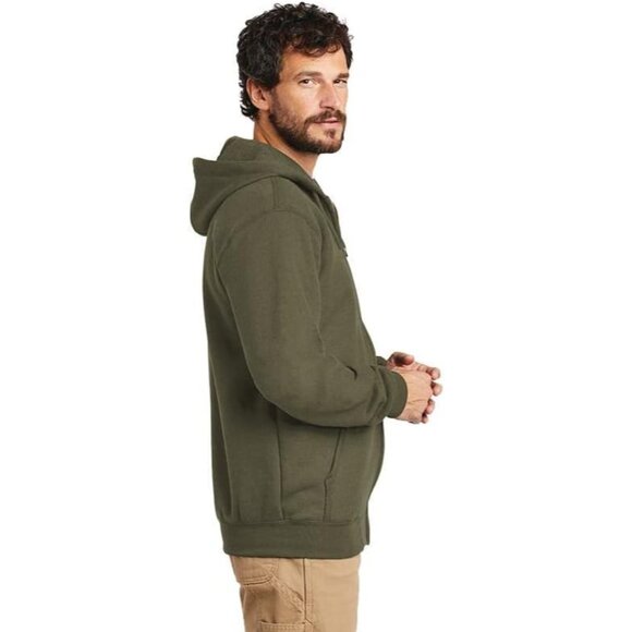 🆕Men's Moss Midweight Hooded Zip Front Sweatshirt Cotton - Casual Activewear - Picture 3 of 7